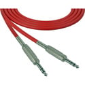 Photo of Sescom Audio Cable Canare Star-Quad 1/4 TRS Balanced Male to 1/4 TRS Balanced Male - Red - 6 Foot