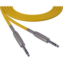 Photo of Sescom Audio Cable Canare Star-Quad 1/4 TRS Balanced Male to 1/4 TRS Balanced Male - Yellow - 6 Foot