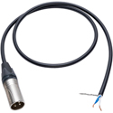 Photo of Sescom Canare Star-Quad 3-Pin XLR Male to Stripped Ends Audio Cable - Black- 6 Foot