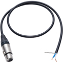 Photo of Sescom SC6XJ-BARE Canare Star-Quad 3-Pin XLR Female to Stripped Ends Audio Cable - Black- 6 Foot