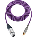 Photo of Sescom Audio Cable Canare Star-Quad 3-Pin XLR Female to RCA Male - Purple - 6 Foot