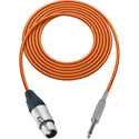 Photo of Sescom SC6XJSOE Audio Cable Canare Star-Quad 3-Pin XLR Female to 1/4 TS Mono Male Orange - 6 Foot