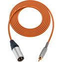 Photo of Sescom Audio Cable Canare Star-Quad 3-Pin XLR Male to RCA Phono Male - Orange - 6 Foot