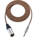 Photo of Sescom SC6XSZ Audio Cable Canare Star-Quad 3-Pin XLR Male to 1/4 TRS Balanced Male - Brown - 6 Foot
