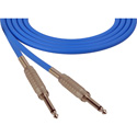 Photo of Sescom Audio Cable Canare Star-Quad 1/4-Inch TS Mono Male to 1/4-Inch TS Mono Male - Blue - 75 Foot