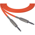Photo of Sescom Audio Cable Canare Star-Quad 1/4in TRS Balanced Male to 1/4in TRS Balanced Male - Orange - 75 Foot