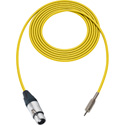Photo of Sescom SC75XJM Audio Cable Canare Star-Quad 3-Pin XLR Female to 3.5mm TS Mono Male - Yellow - 75 Foot
