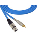 Photo of Sescom SC75XJRBE Audio Cable Canare Star-Quad 3-Pin XLR Female to RCA Male - Blue - 75 Foot