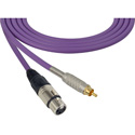 Photo of Sescom Audio Cable Canare Star-Quad 3-Pin XLR Female to RCA Male - Purple - 75 Foot