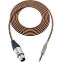 Photo of Sescom SC75XJS Audio Cable Canare Star-Quad 3-Pin XLR Female to 1/4-Inch TS Mono Male - Brown - 75 Foot