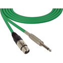 Photo of Sescom SC75XJS Audio Cable Canare Star-Quad 3-Pin XLR Female to 1/4-Inch TS Mono Male - Green - 75 Foot