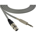 Photo of Sescom SC75XJSGY Audio Cable Canare Star-Quad 3-Pin XLR Female to 1/4-Inch TS Mono Male - Grey - 75 Foot