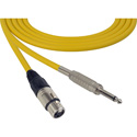Photo of Sescom SC75XJS Audio Cable Canare Star-Quad 3-Pin XLR Female to 1/4-Inch TS Mono Male - Yellow - 75 Foot
