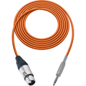 Photo of Sescom Audio Cable Canare Star-Quad 3-Pin XLR Female to 1/4-Inch TRS Balanced Male - Orange - 75 Foot