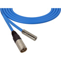 Photo of Sescom SC75XMJ Audio Cable Canare Star-Quad 3-Pin XLR Male to 3.5mm TS Mono Female - Blue - 75 Foot