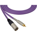 Photo of Sescom SC75XRPE Audio Cable Canare Star-Quad 3-Pin XLR Male to RCA Male - Purple - 75 Foot