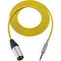 Photo of Sescom SC75XSYW Audio Cable Canare Star-Quad 3-Pin XLR Male to 1/4-Inch TS Mono Male - Yellow - 75 Foot