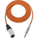 Photo of Sescom Audio Cable Canare Star-Quad 3-Pin XLR Male to 1/4-Inch TRS Balanced Male - Orange - 75 Foot