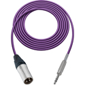 Photo of Sescom SC75XSZPE Audio Cable Canare Star-Quad 3-Pin XLR Male to 1/4-Inch TRS Balanced Male - Purple - 75 Foot