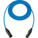Photo of Sescom SC75XXJ Mic Cable Canare Star-Quad 3-Pin XLR Male to 3-Pin XLR Female w/ Black & Gold XLRs Blue - 75 Ft