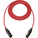 Photo of Sescom Mic Cable Canare Star-Quad 3-Pin XLR Male to 3-Pin XLR Female w/ Black & Gold XLR Connectors - Red - 75 Foot