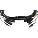 Photo of Sescom SCMIX-6 ENG Camera Field Breakaway Cable for Field Mixers 2-Channel XLR w/ Monitor Out - 6 Foot
