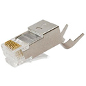 SCP 106A CAT6A Shielded & CAT6 Shielded 23 AWG RJ45 8P8C Modular Plugs with Load Bar - 100/bag