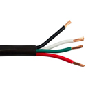 Structured Cable 14/4DB 4-Conductor 14 AWG Unshielded Direct Burial Speaker Cable - 1000 Feet Black