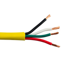 Structured Cable 14/4SP 4-Conductor 14 AWG 41-Strand Copper Contractor Speaker Cable - 500 Feet Yellow