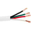 Structured Cable 16/4OFC Direct Burial 4-Conductor 16 AWG Stranded Copper Indoor/Outdoor Speaker Cable - 500 Feet White