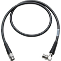 Laird SD6-BBA-001 Canare L-5CFW HD-SDI / SMPTE 424M RG6 BNC to Right Angle BNC Cable -  Black - 1 Foot