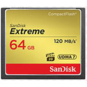 Sandisk Extreme SDCFXS-064G-A46 64GB Compact Flash Card with 400x Speed and 120MBS Read 60MBS Write Speed