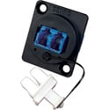Senko UBC-111 LC Duplex Singlemode Fiber Optic Panel Connector with Shutter - Single Unit - Blue