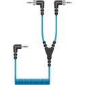 Sennheiser CL 35 Y 2 Channel Split 3.5mm to Dual-3.5mm TRS Coiled Cable for using (2) EK Receivers