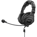 Sennheiser HMD 300 Dual-Ear Closed-Back Broadcast Headset with Dynamic Mic/XLR 3-6.3mm Cable - Switchable ActiveGard