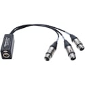 Sescom 3 Channel Passive Balanced Audio Adapter Snake over CAT5/6/7 - RJ45 to 3 Female XLR Connectors