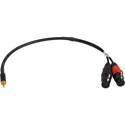 Sescom XLR to 3.5mm TRS with 43dB Pad DSLR Attenuating Line to Mic Level Cable - 18 Inch