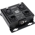 Photo of Sescom 4 Channel Passive Balanced Audio Adapter Box over CAT5/6/7 - RJ45 to 2 Female & 2 Male XLR