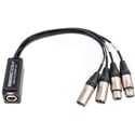 Photo of Sescom 4 Channel Passive Balanced Audio Adapter Snake over CAT5/6/7 -RJ45 to 2 Male & 2 Female XLR