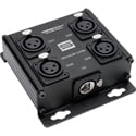 Sescom SES-4XLRF-CATBX 4 Channel Passive Balanced Audio Extender Box over CAT 5/6/7- RJ45 to 4 Female XLR Connectors