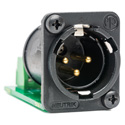Sescom 3-Pin XLR Male to 3-Position Fixed Screw Terminal Block Phoenix Plug PCB-Mounted Audio Adapter