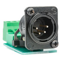 Sescom SES-ACON-5041 4-Pin XLR Male to 4-Position Pluggable Terminal Block Phoenix Plug PCB-Mounted Audio Adapter