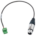 Sescom SES-ACON-6001 22AWG Balanced Analog Audio Cable 3-Pin XLR Female to 3-Position Pluggable Terminal Block - 1 Foot