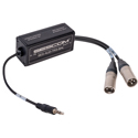 Photo of Sescom AUD-TRS-BAL Stereo Unbalanced Audio to Balanced Converter 3.5mm TRS To Left & Right Male XLRs