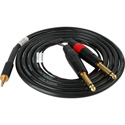 Photo of Sescom Audio Breakout Y-Cable 3.5mm TRS Stereo Male to Dual 1/4 TS Mono Male - 6 Foot