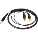 Sescom SES-IPOD-RCA03 Audio Breakout Y-Cable 3.5mm TRS Stereo Male to Dual RCA Male - 3 Foot