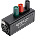 Sescom SES-MKP-21 Professional Line Tap Adapter 3-Pin XLR Female to 3 Binding Post