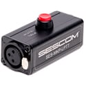 Sescom SES-MKP-LPTT Inline Rugged XLR Push-To-Talk Latching Button PTT with Phantom-Power/Live LED