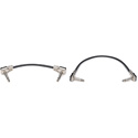 Photo of Sescom Pedal Board Cable Pack with Right Angle Pancake Style Connectors- 3 Each- 6 and 12 Inch