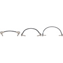 Photo of Sescom Pedal Board Cable Pack with Right Angle Pancake Style Connectors- 2 Each- 6-12-18 Inch